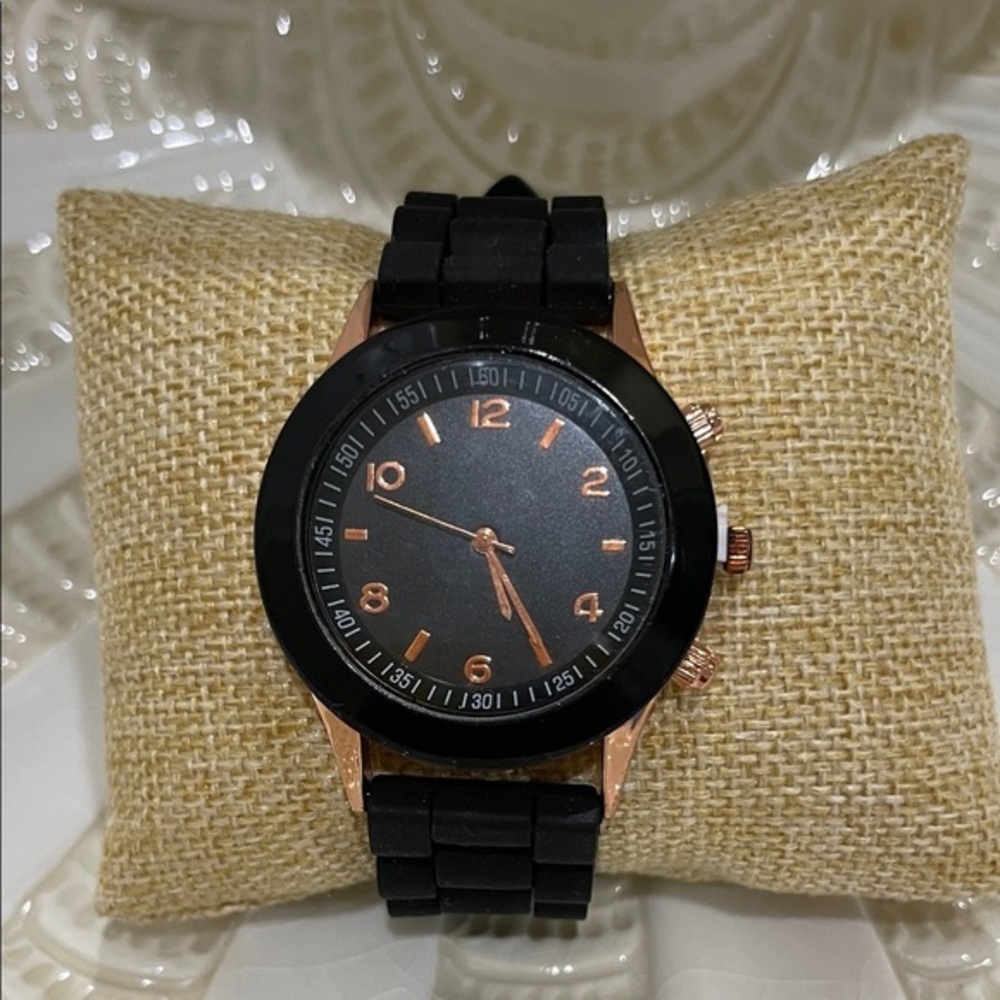 Unisex Black and Rose Gold Watch New without box